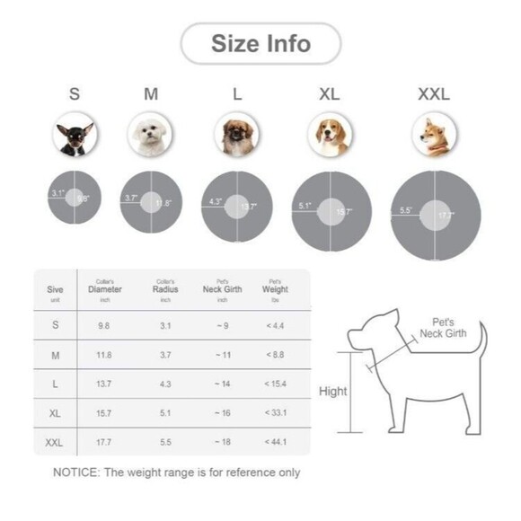 Dog Cones Small Dogs Comfortable Adjustable Soft Dog Cone After Surgery - Picture 5 of 7